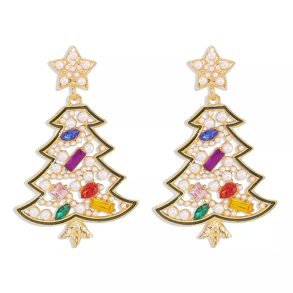 Christmas Tree Dangle Earrings, image 7