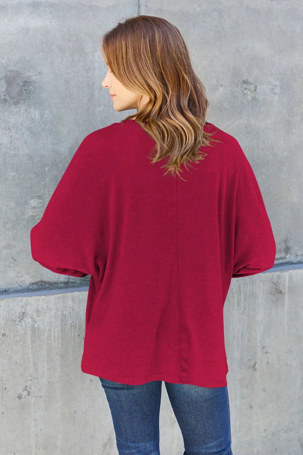 Full Size Round Neck Long Sleeve T-Shirt, image 7