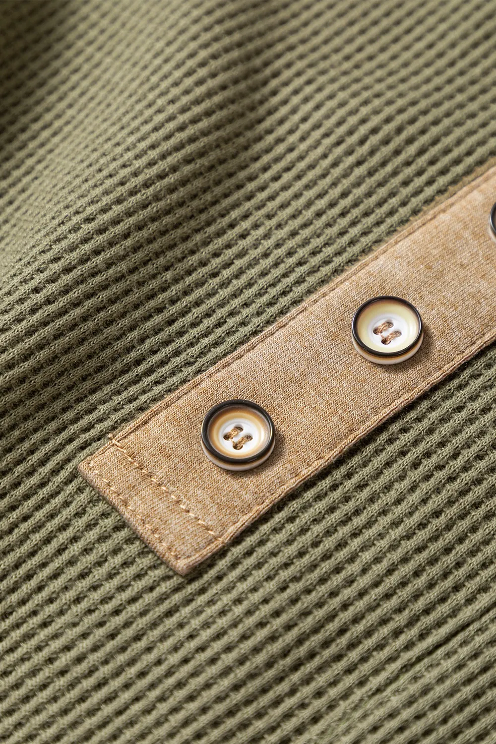 Button Front Contrast Trim Top, image 3