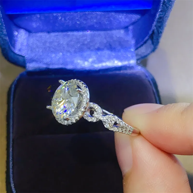 3 Carat 925 Sterling Silver Moissanite Ring, image 5