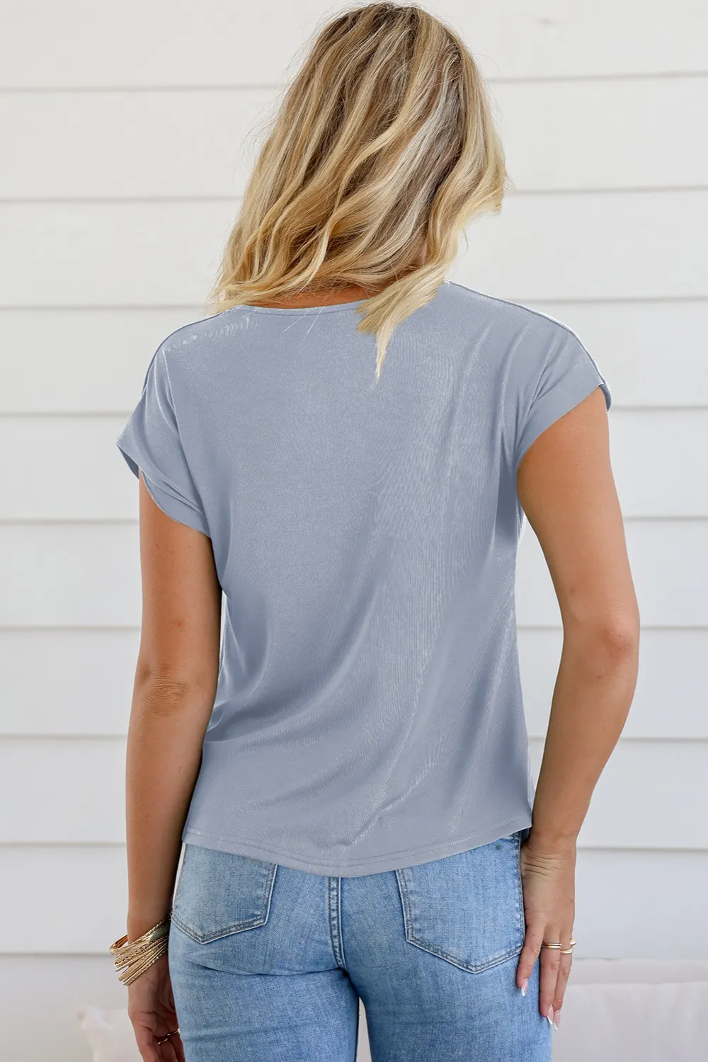 Cowl Neck Short Sleeve T-Shirt, image 4