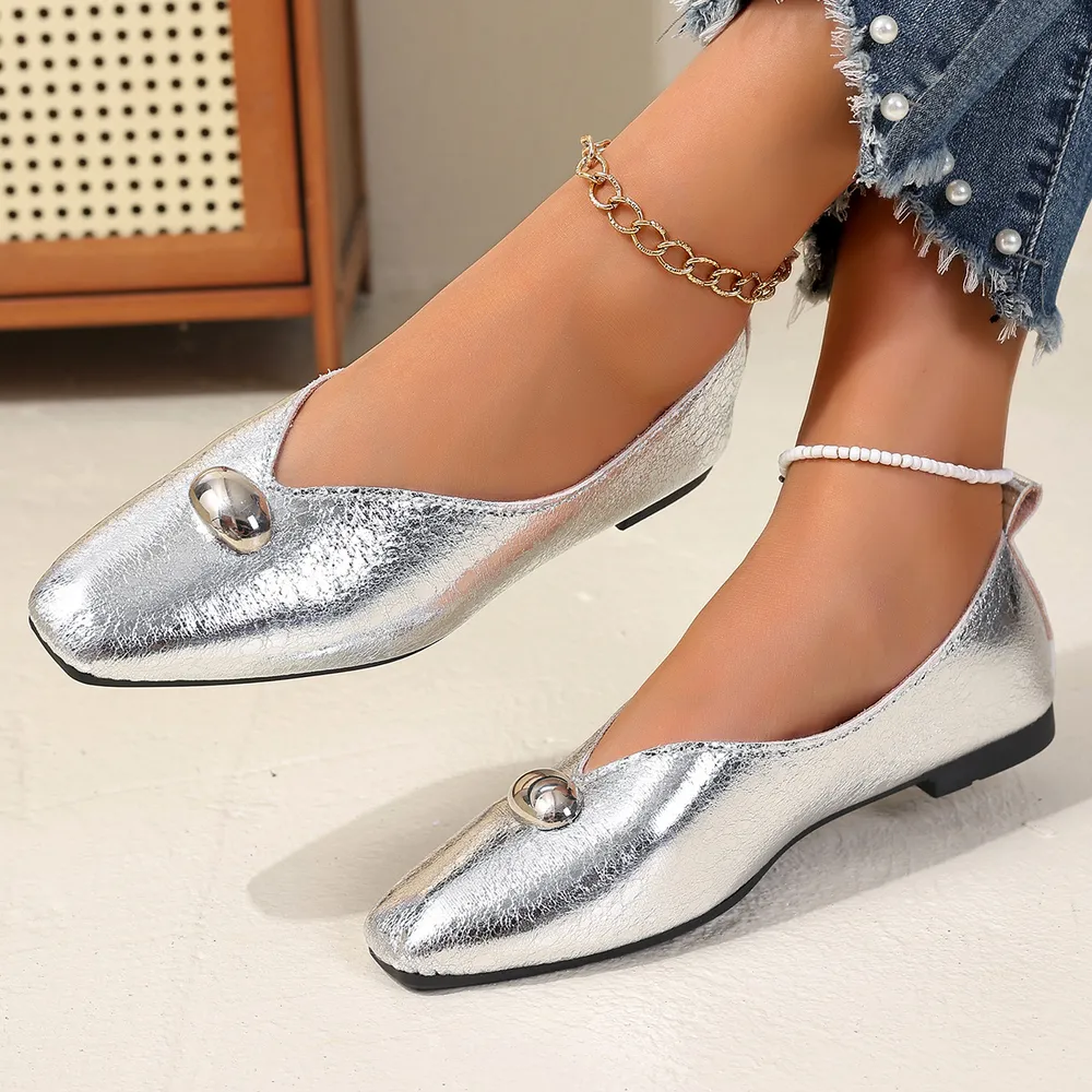 Square Toe Flats Slip-Ons, image 6
