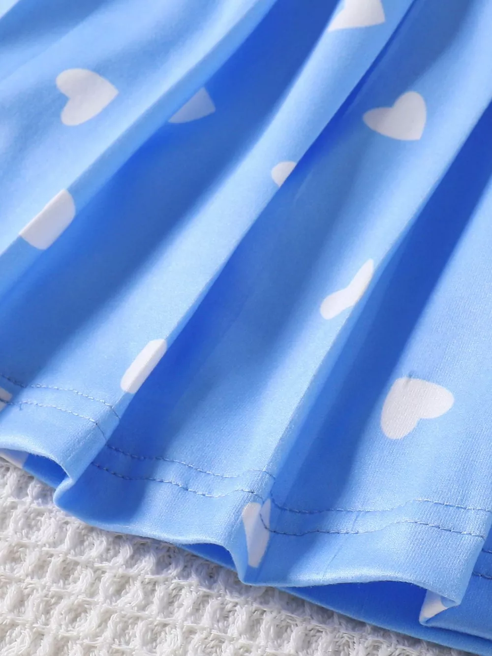 Children's Heart Print Pleated Dress, image 3