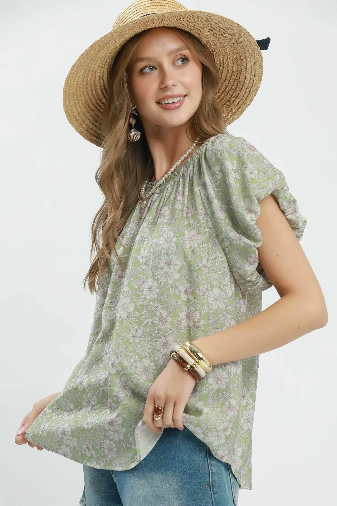 Floral Puff Sleeve Blouse, image 2