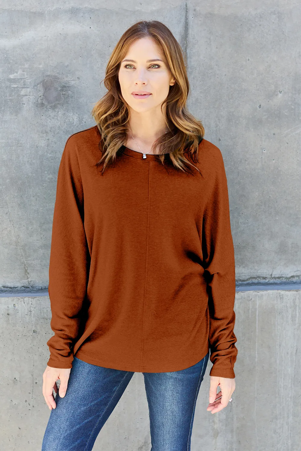 Full Size Round Neck Long Sleeve T-Shirt, image 8