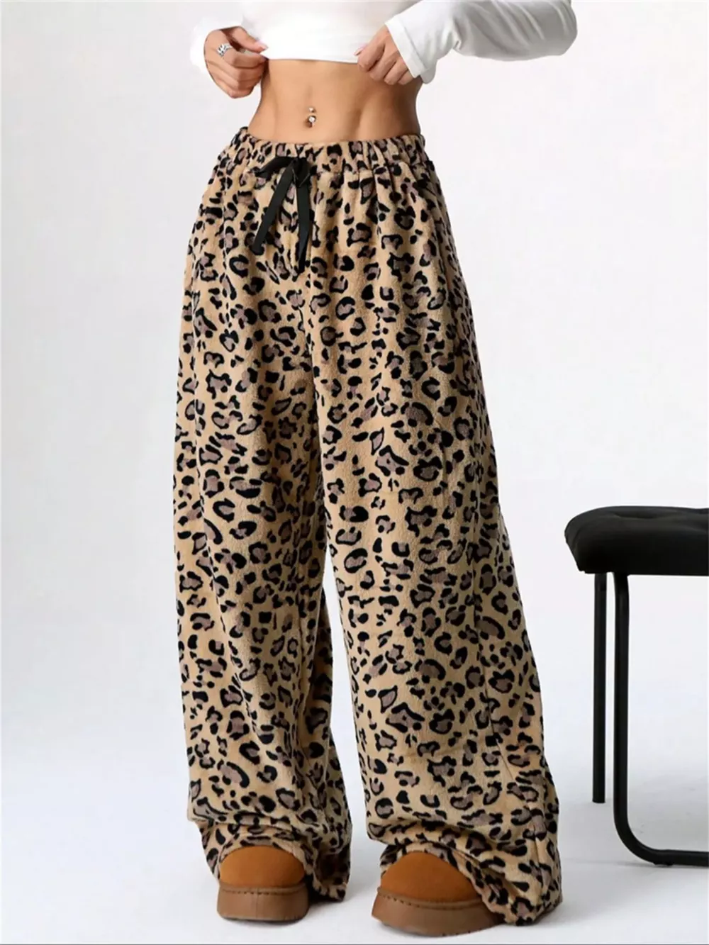 Drawstring Wide Leg Pants, image 5