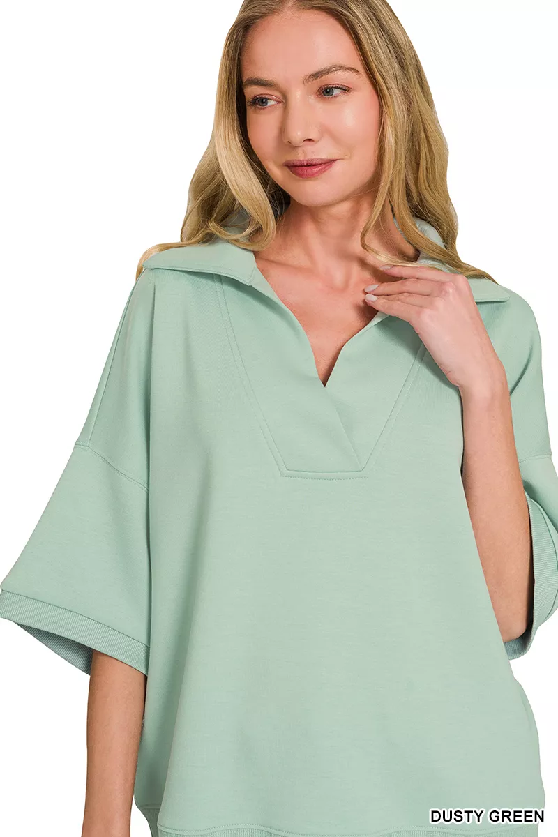 Scuba Collared Short Sleeve Pullover, image 2