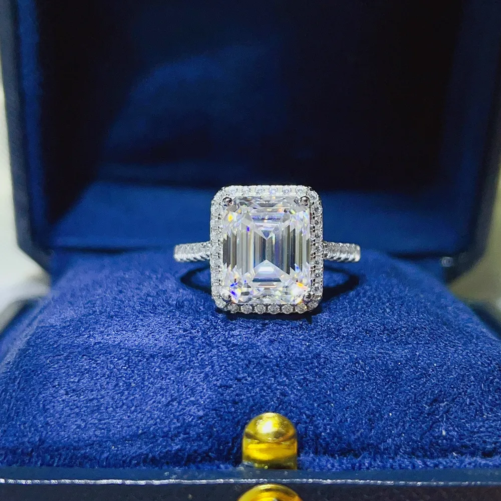 5 Carat Moissanite 925 Sterling Silver Ring, image 3