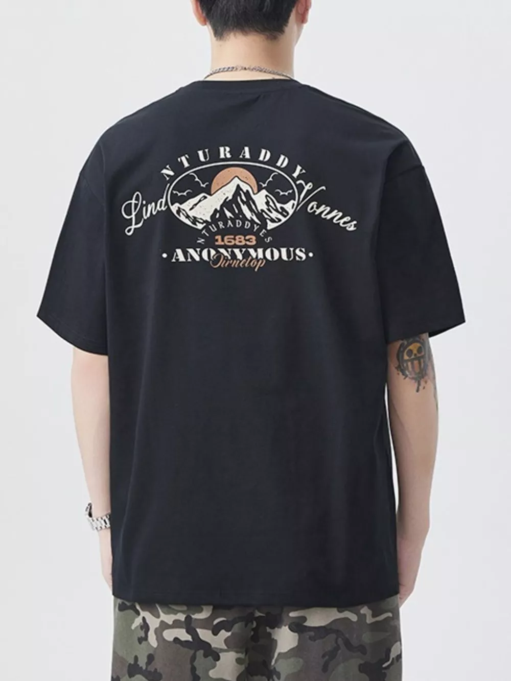 Men's Plus Size Round Neck Short Sleeve T-Shirt, image 5