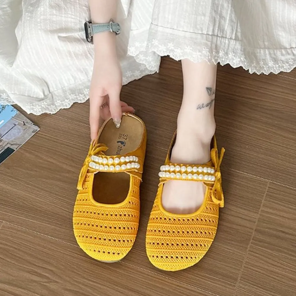 Hollow Out Round Toe Flat Slip-Ons, image 17