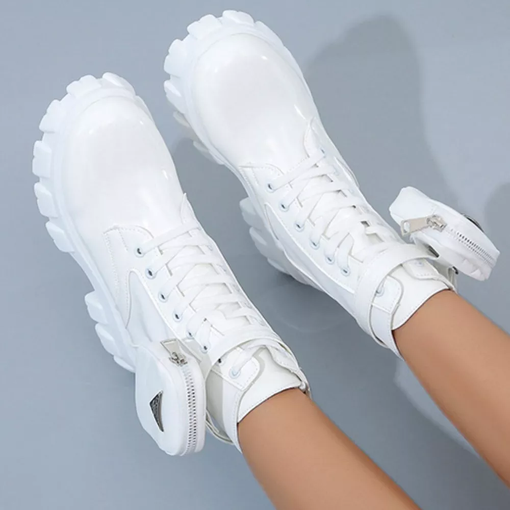 Lace Up Platform Ankle Boots, image 3
