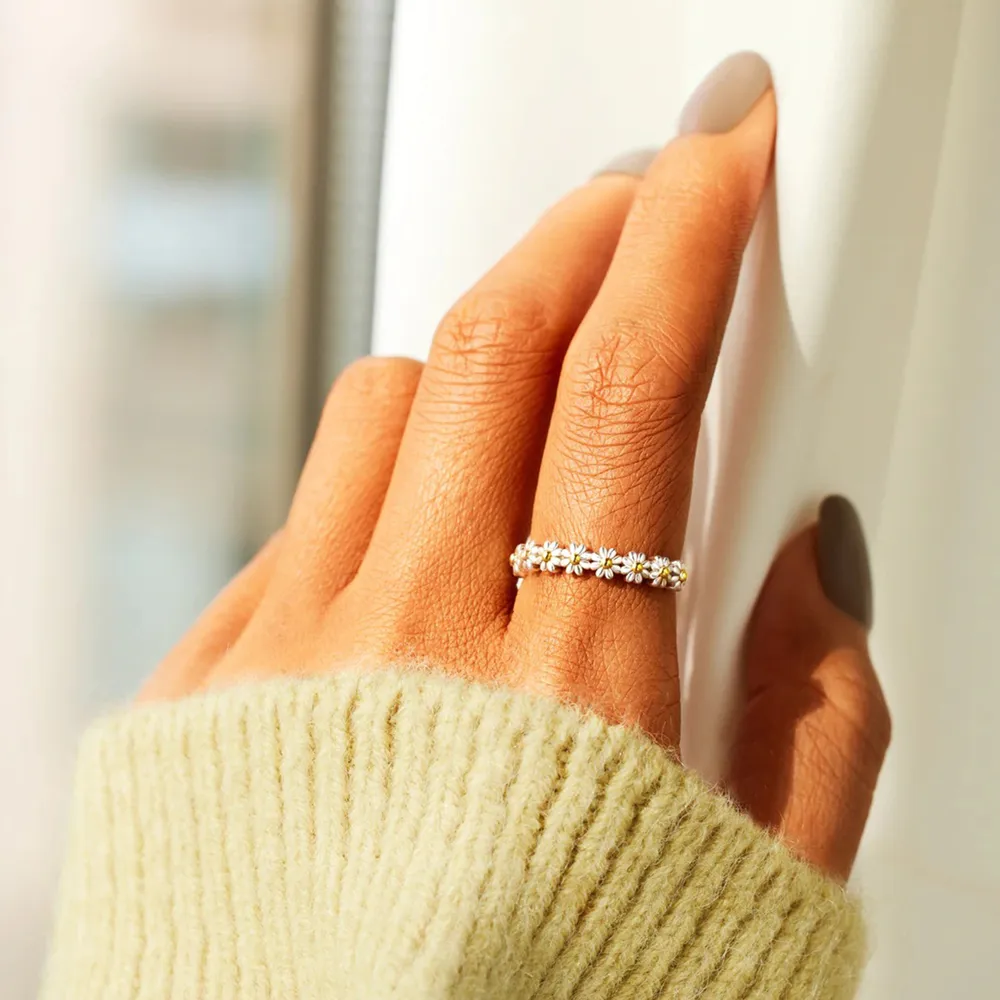Flower Shape 925 Sterling Silver Ring, image 3