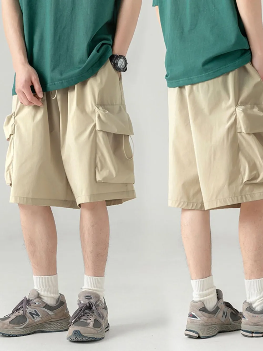 Men's Plus Size Drawstring Shorts, image 2