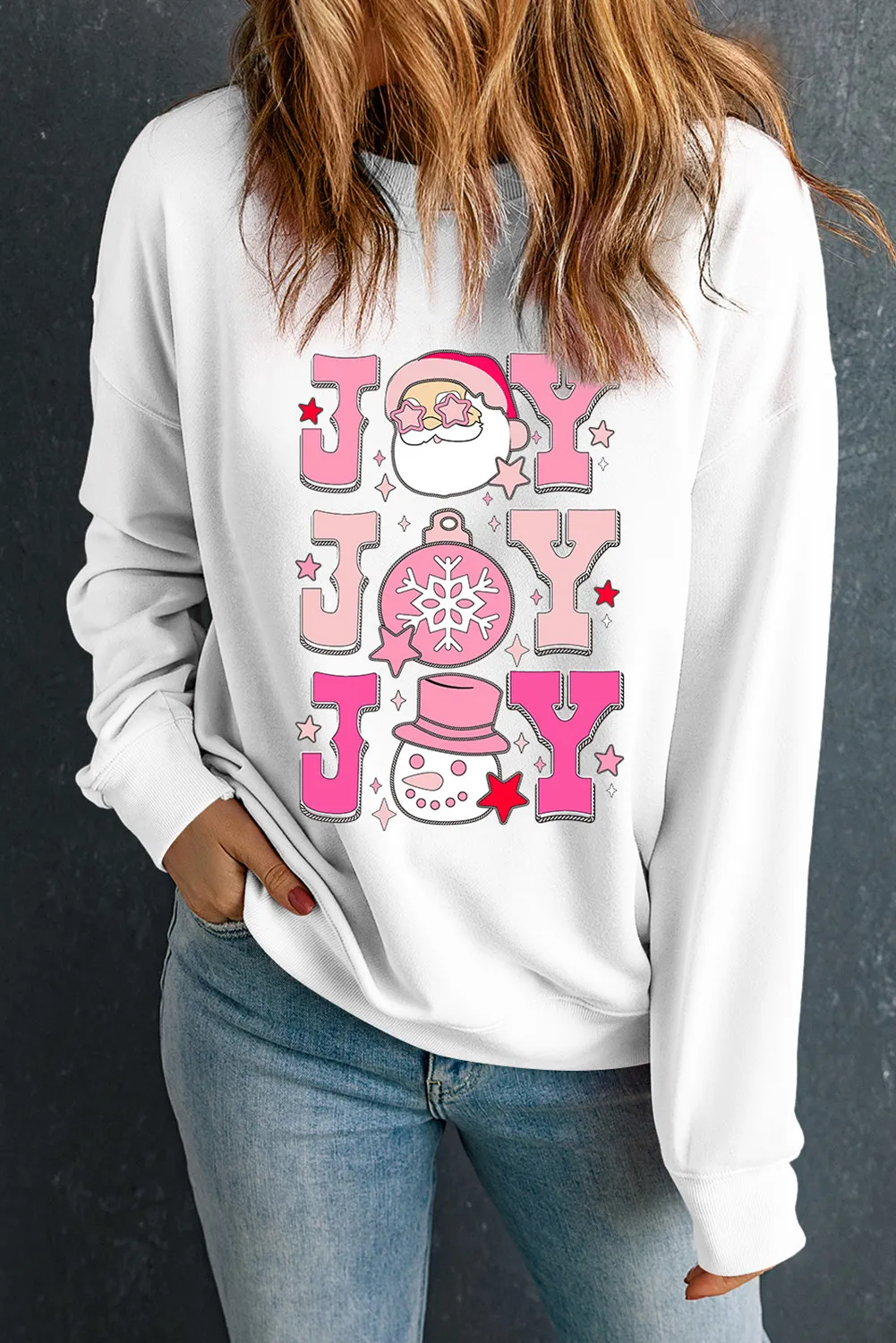 JOY Round Neck Long Sleeve Sweatshirt, image 2