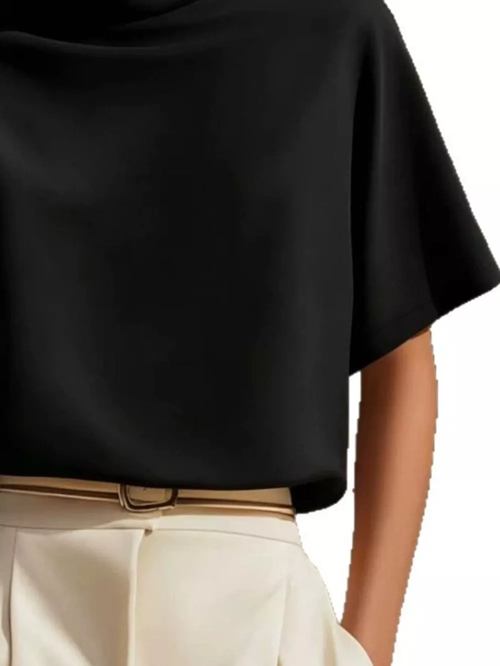 Mock Neck Short Sleeve T-Shirt, image 15