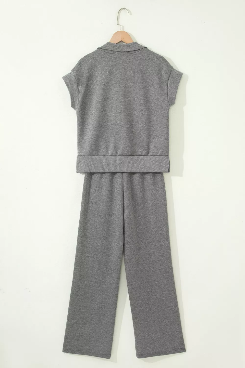 Half Zip Polo Tee Casual Pant Set, image 5