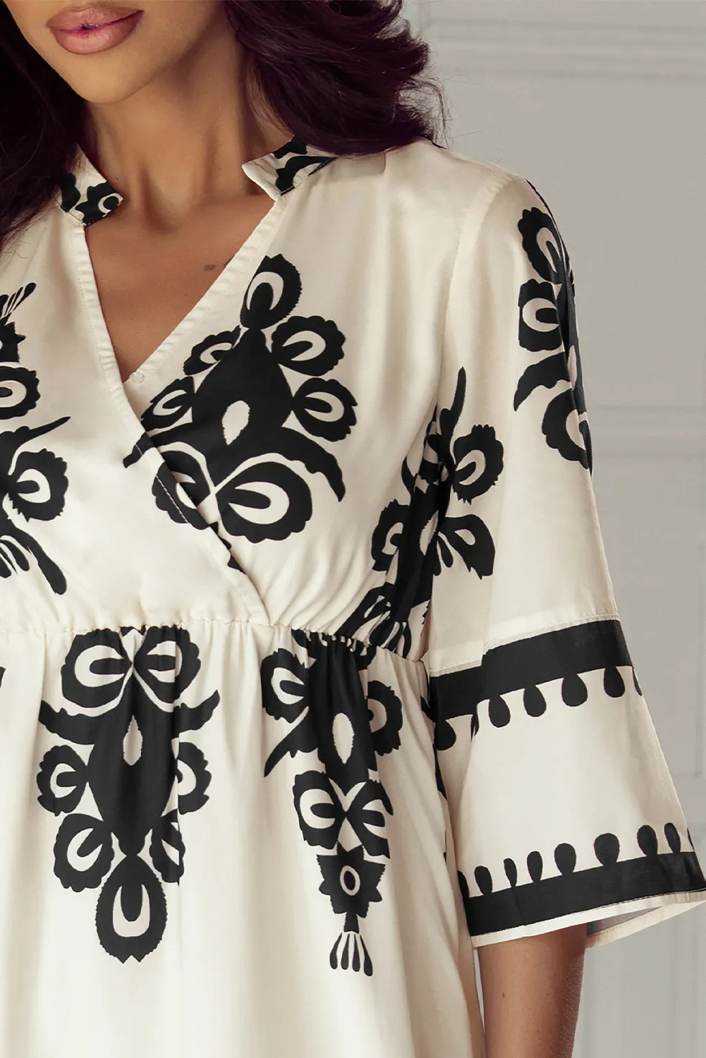 Printed Half Sleeve Knee Length Dress, image 4