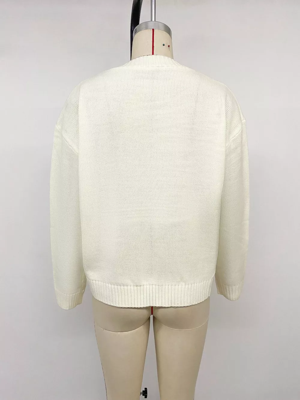 Bow Graphic Round Neck Sweater, image 8