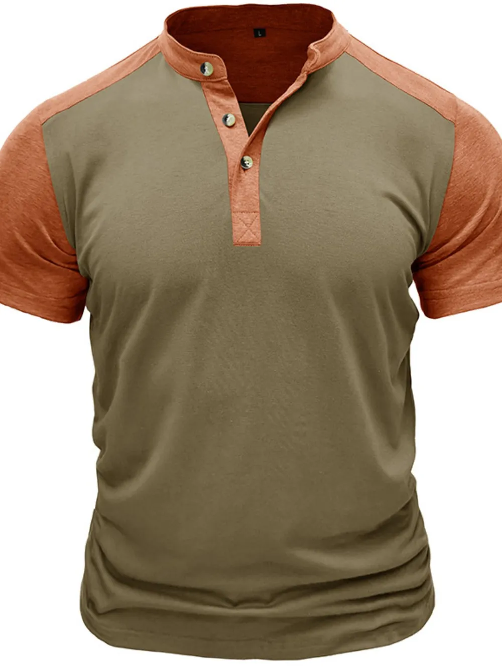Men's Plus Size Color Block Short Sleeve Polo Shirt, image 2