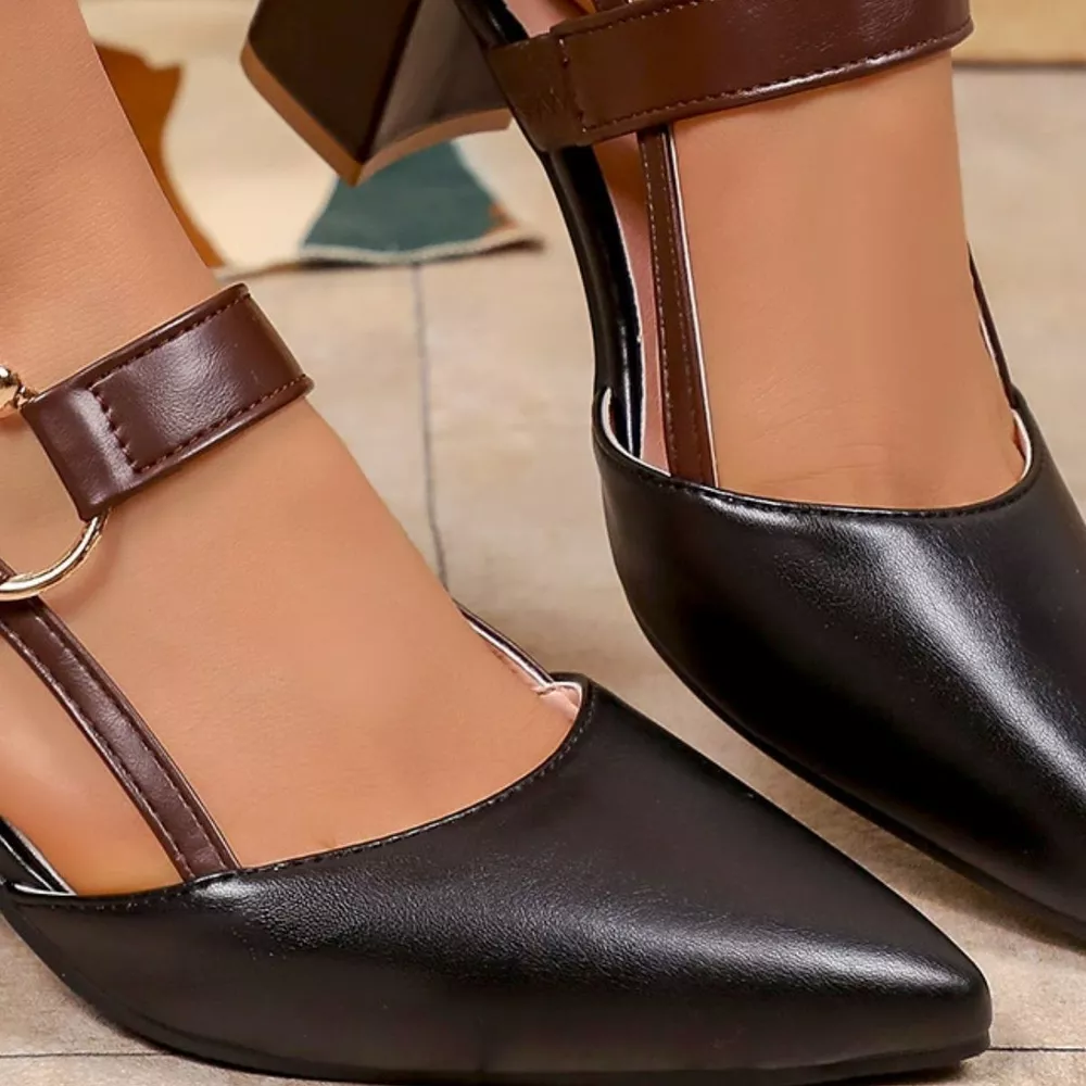Point Toe Block Heels Sandals, image 7
