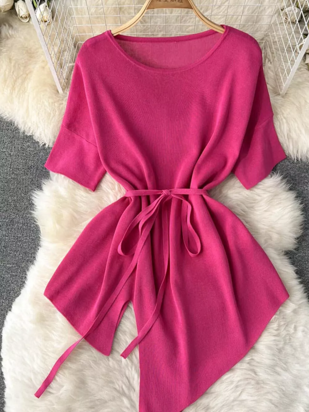 Short Sleeve Top and Wide Leg Pants Set, image 3