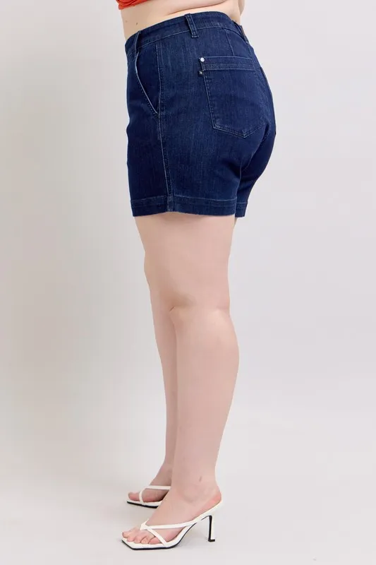 Full Size High Waist Denim Shorts Plus Size, image 3