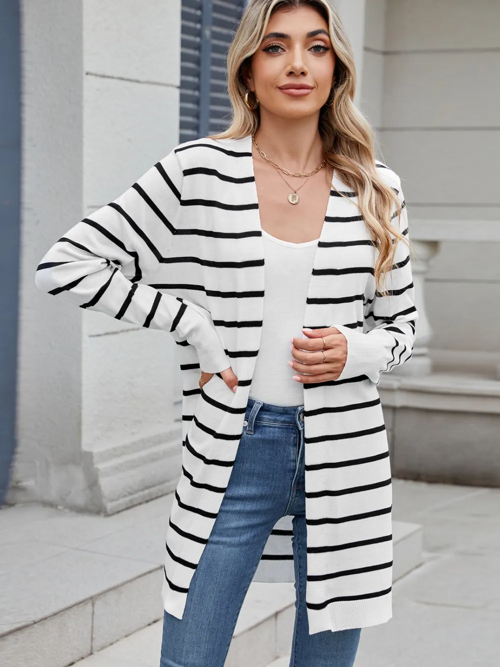 Open Front Long Sleeve Cardigan, image 2