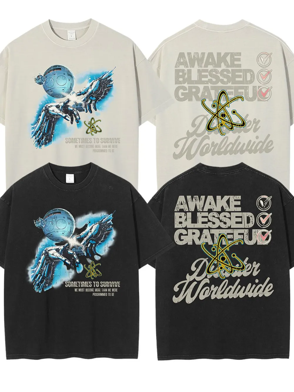 Men's Graphic Round Neck Half Sleeve T-Shirt, image 7
