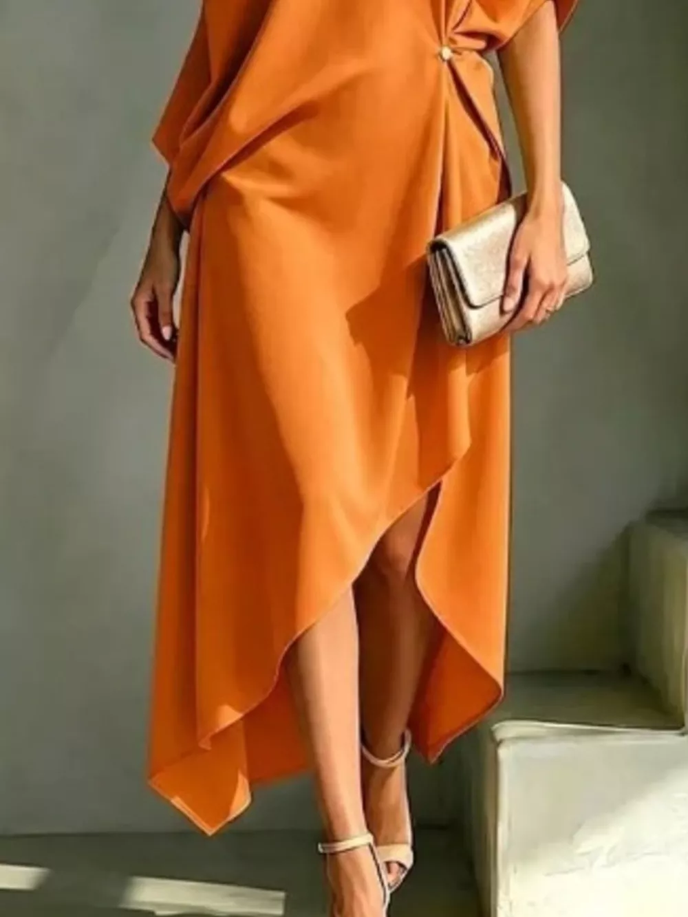 Full Size Asymmetrical One-Shoulder Drape Dress Plus Size, image 7