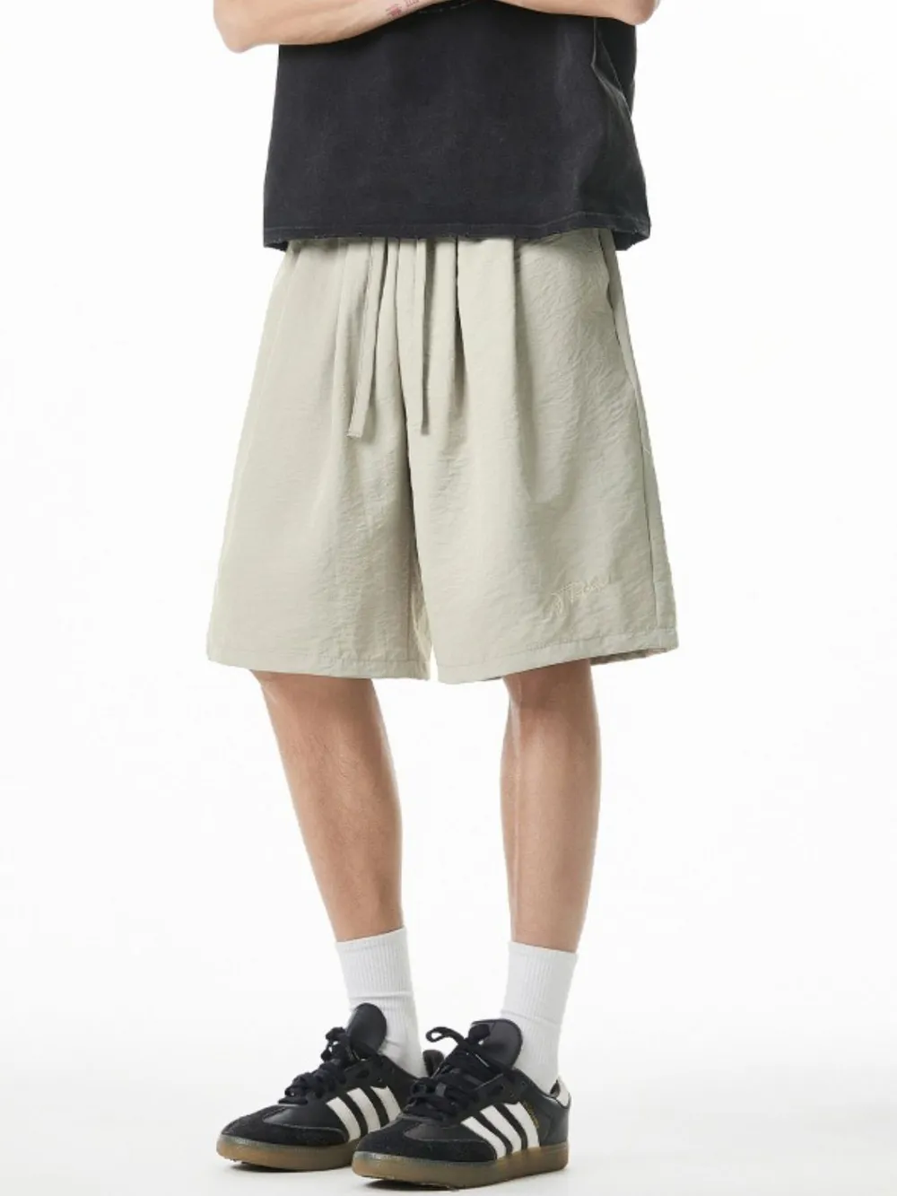Men's Plus Size Drawstring Shorts with Pockets, image 3