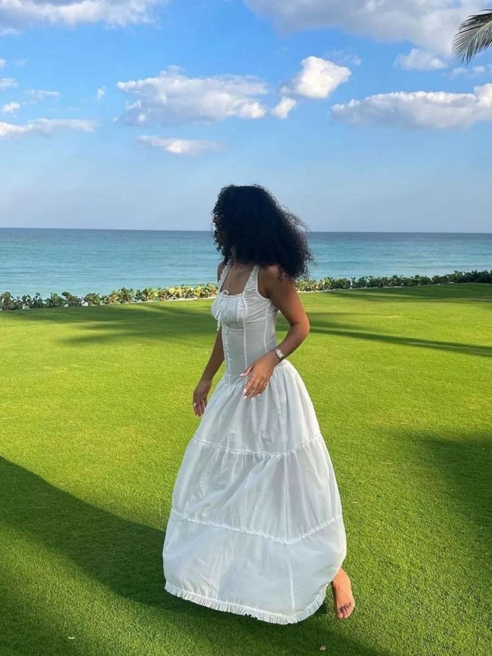 Ruffled Square Neck Tiered Maxi Dress, image 6