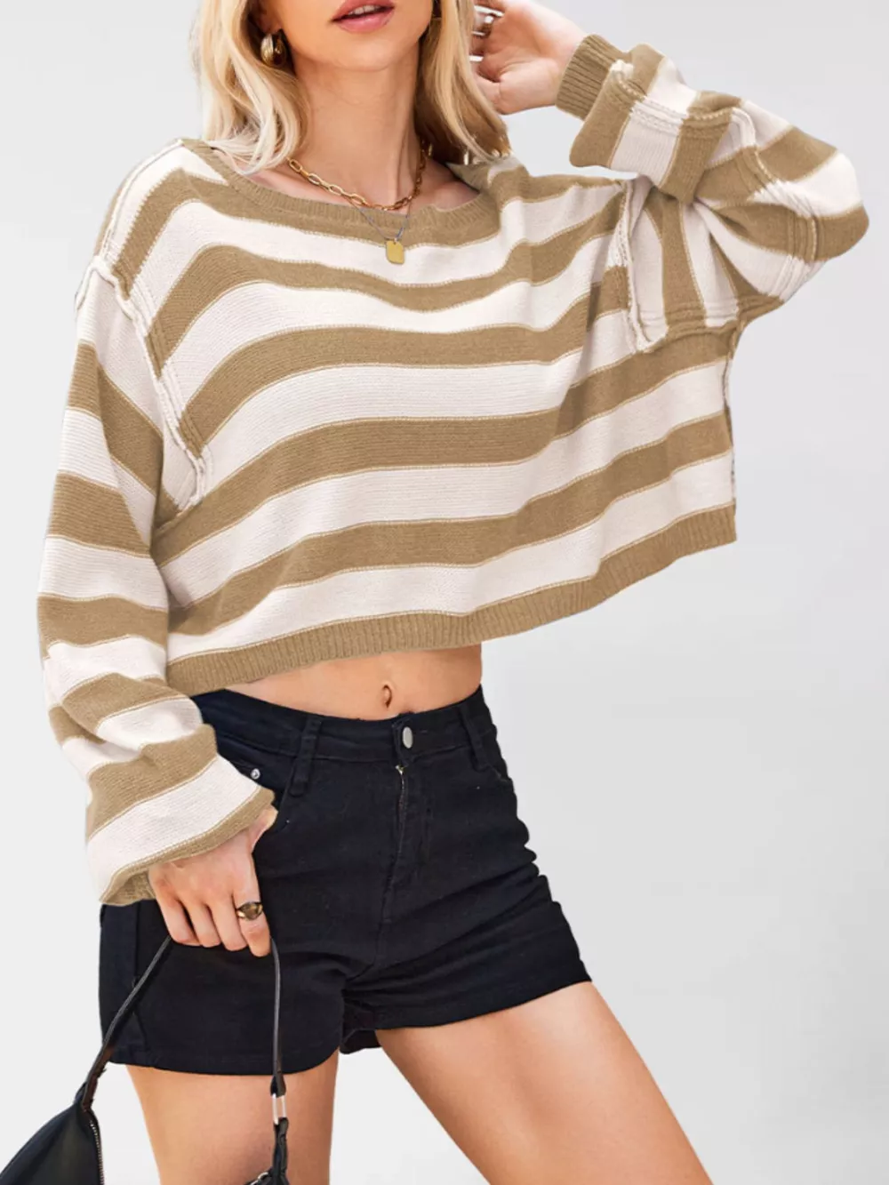 Striped Boat Neck Sweater, image 6