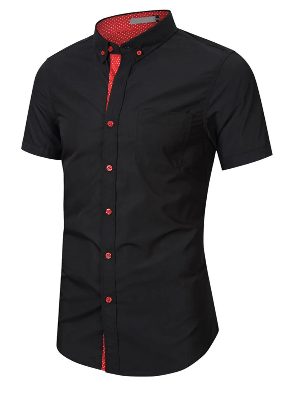 Men's Button Up Short Sleeve Shirt, image 3