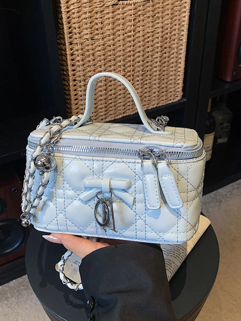 Top Handle PU Leather Crossbody Bag, image 8