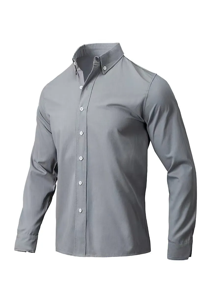 Men's Full Size Collared Neck Button Down Shirt Plus Size, image 7