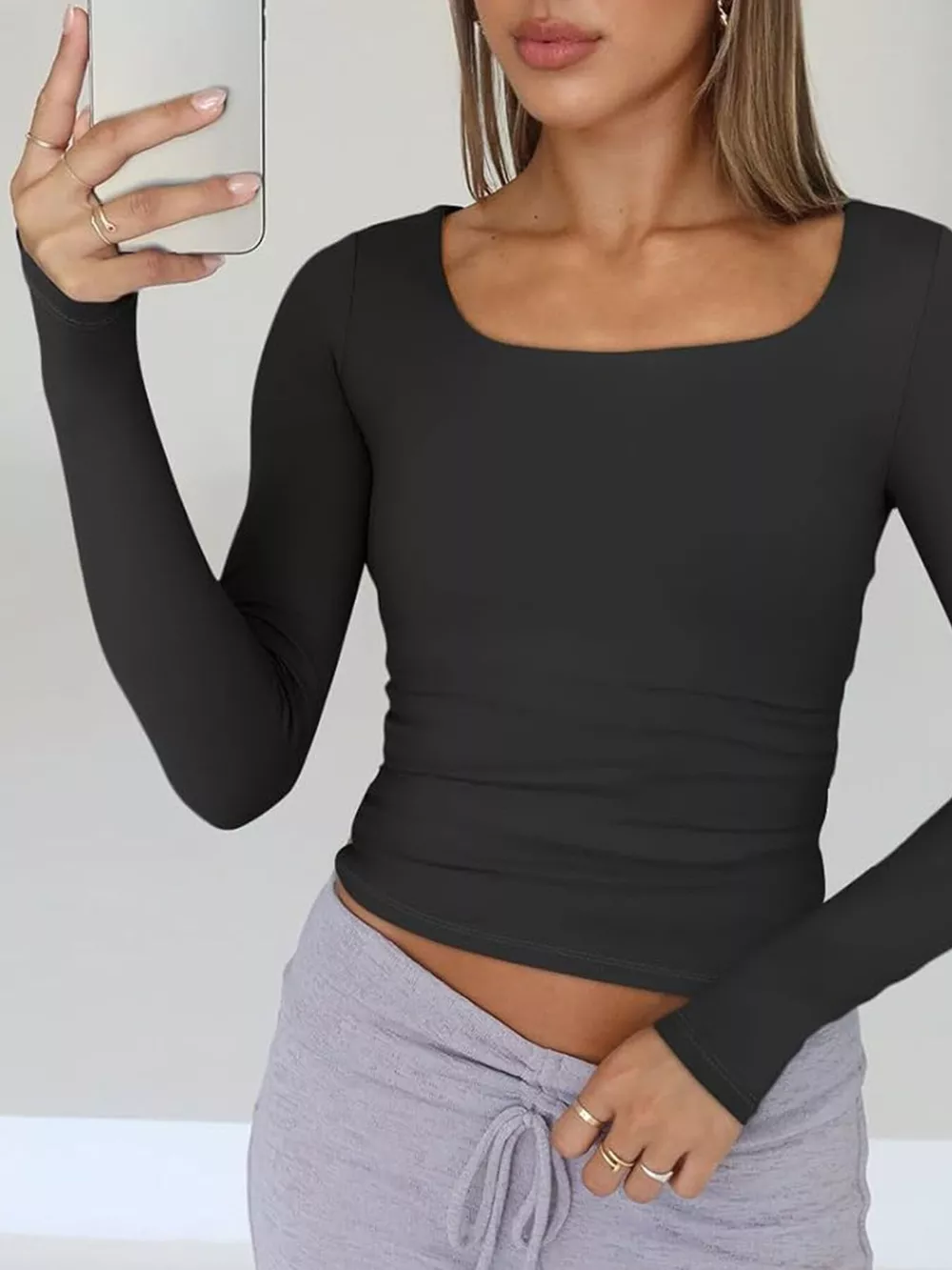 Slim Fit Long Sleeve T-Shirt, image 2