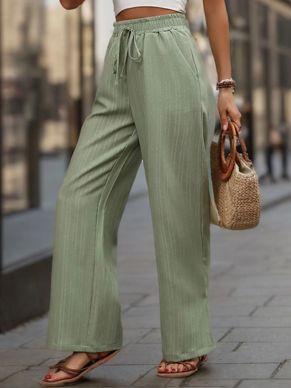 High Waist Wide Leg Pants, image 2