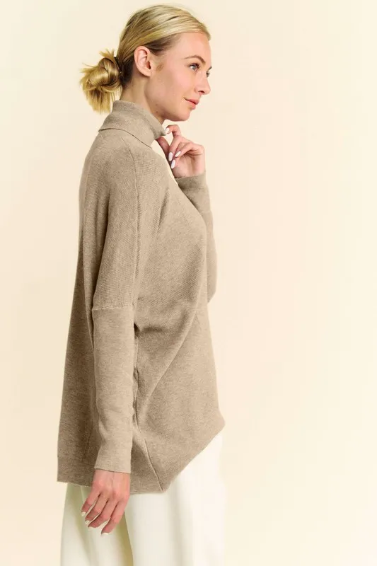 Turtleneck Long Sleeve Knit Top, image 3