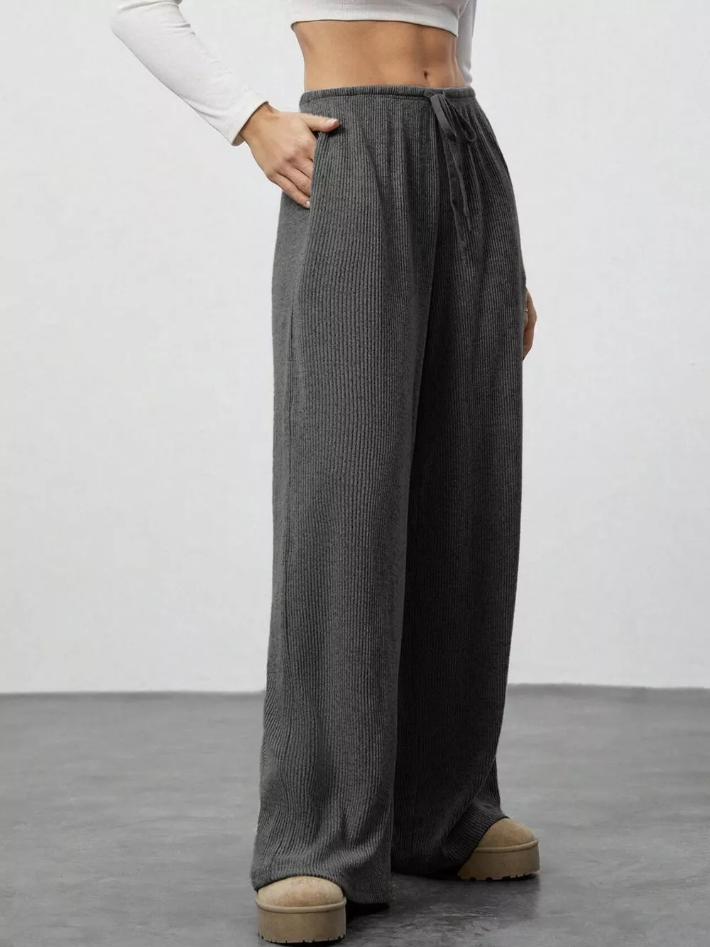 Relaxed Fit Drawstring Pants, image 5