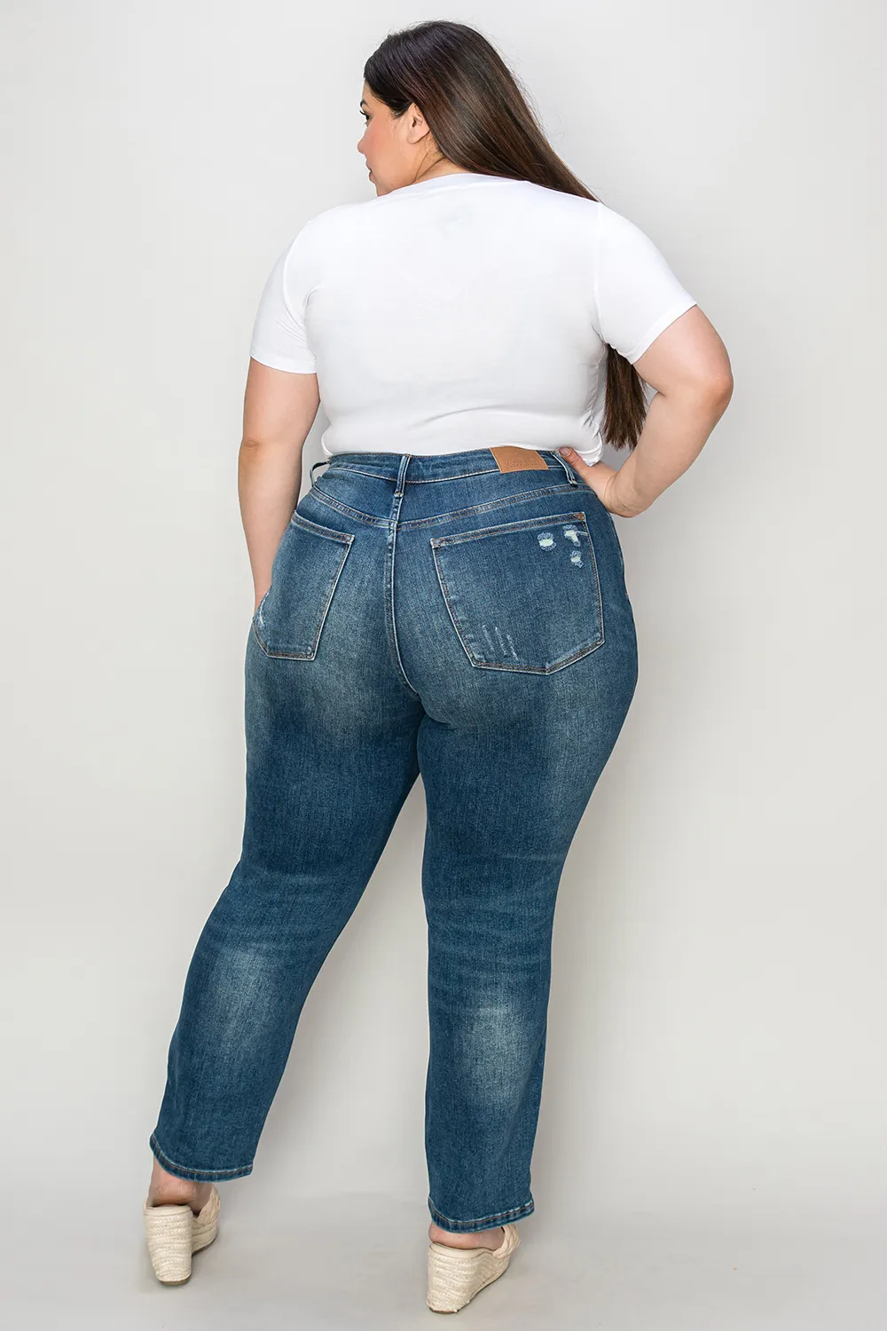 Full Size Tummy Control High Waist Slim Jeans, image 3