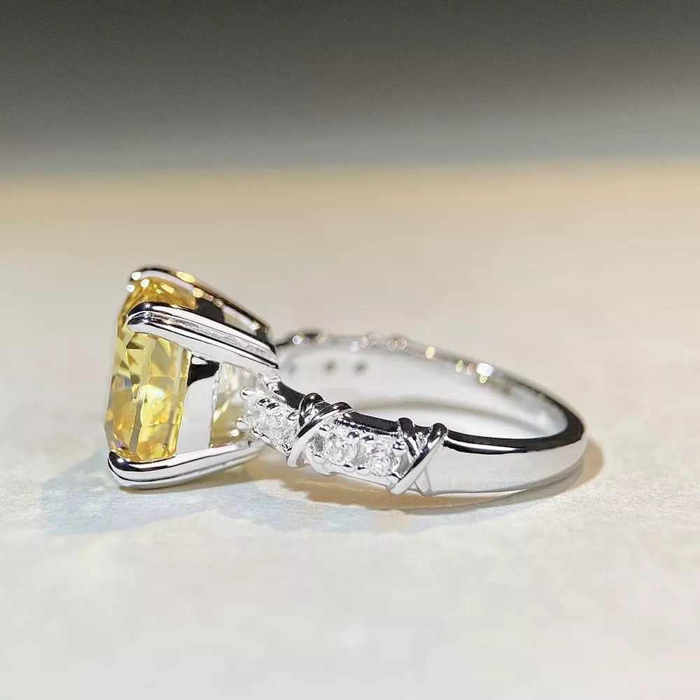 925 Sterling Silver Zircon Geometric Ring, image 9
