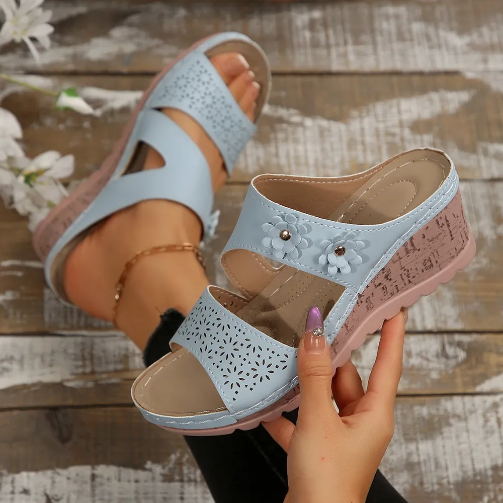 Open Toe Wedge Sandals, image 4