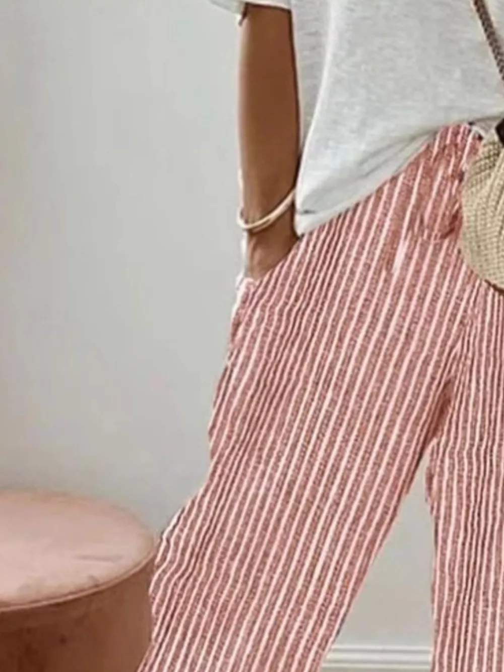 Striped Cropped Pants, image 5