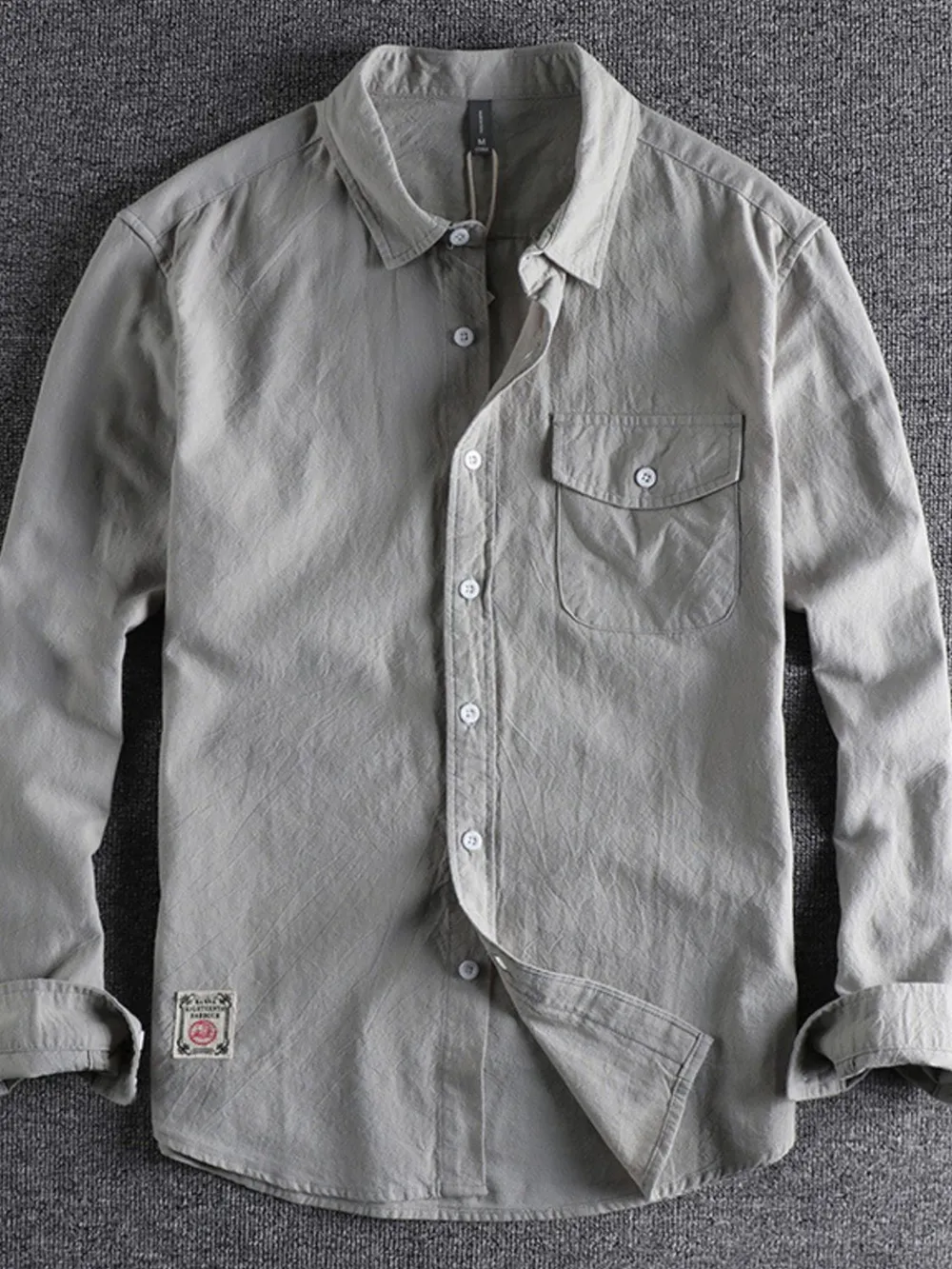 Men's Plus Size Button Down Long Sleeve Shirt, image 3