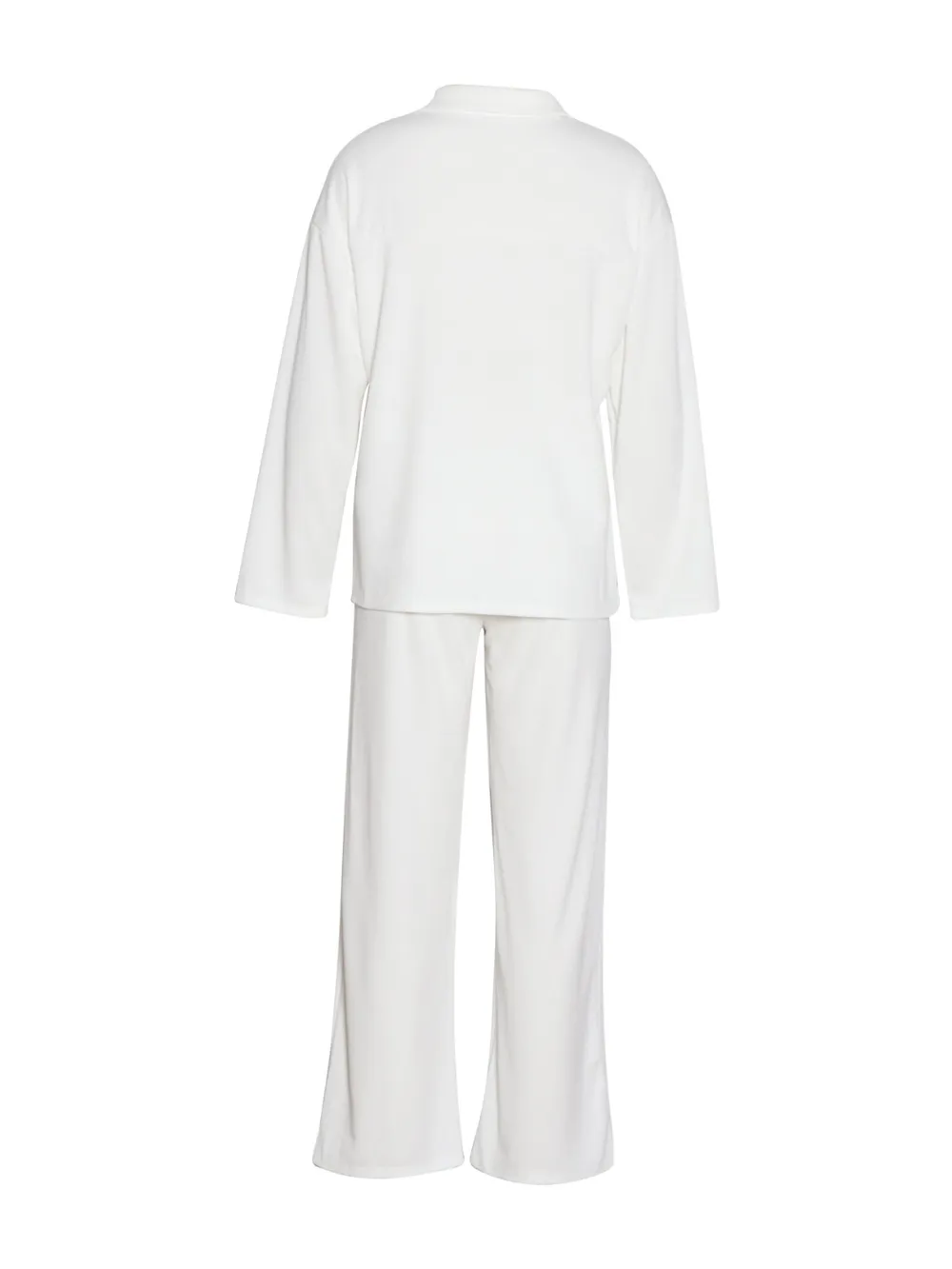 Collared Neck Long Sleeve Top and Drawstring Pants Set, image 7