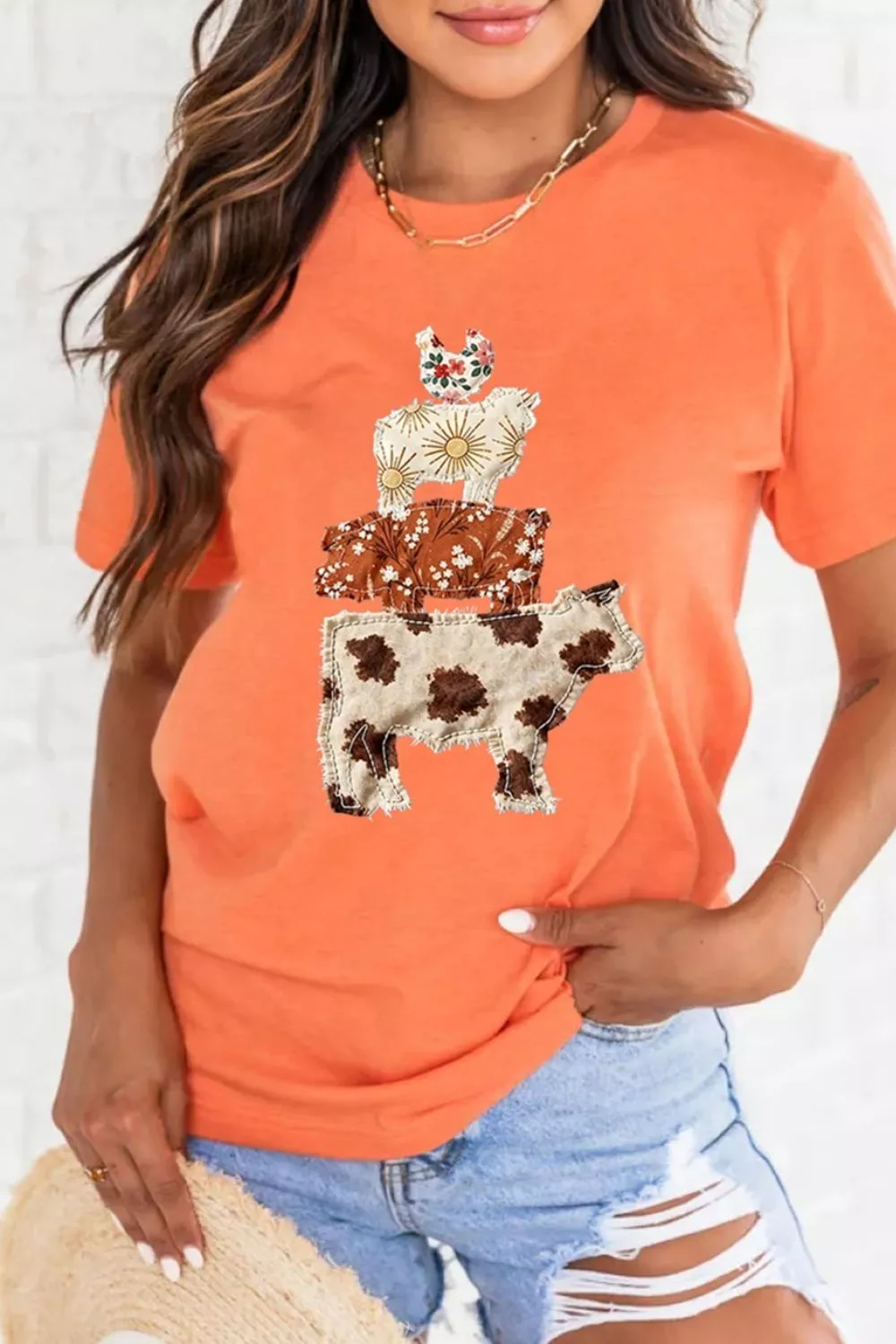 Unique Animal Design Short Sleeve T Shirt, image 2