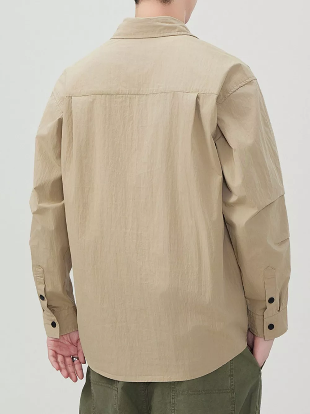 Men's Plus Size Button Up Long Sleeve Shirt, image 3