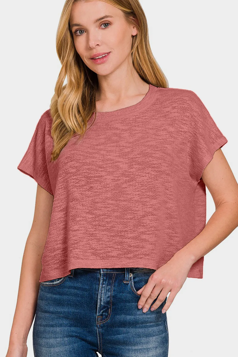 Round Neck Short Sleeve T-Shirt, image 2