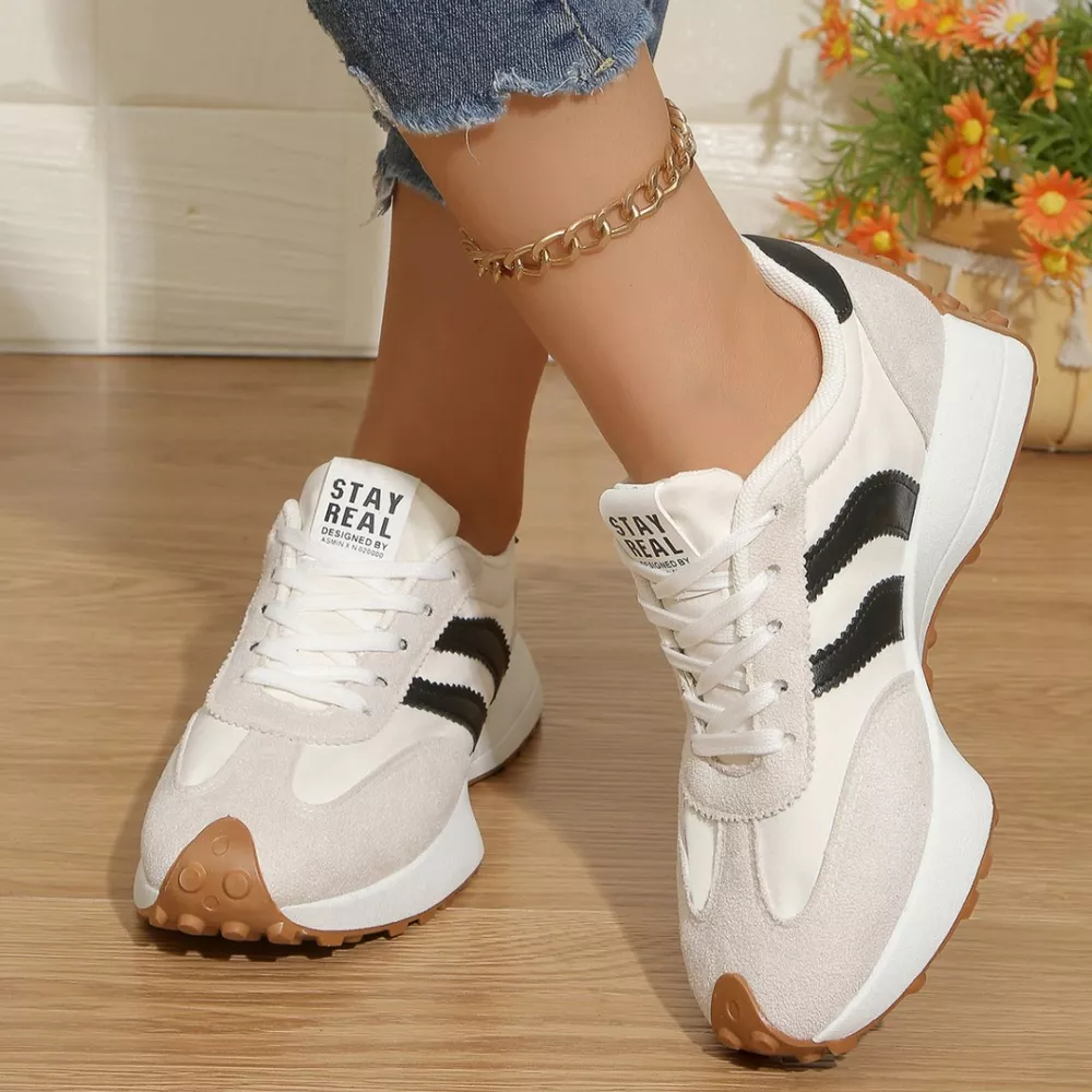 Round Toe Lace Up Sneakers, image 3