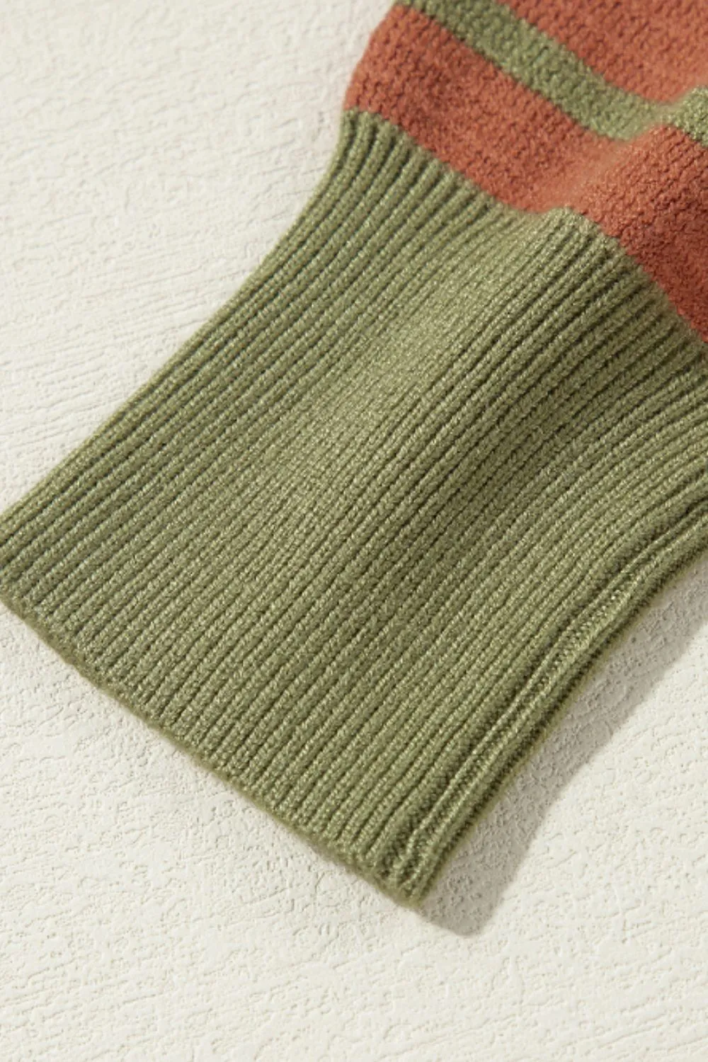 Striped Round Neck Long Sleeve Sweater, image 4